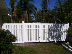 Among the PVC Fences available from Daniels Fence Corp. - Vertical Shadowbox.